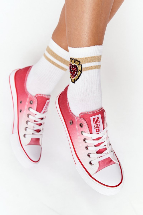 Dámské Tenisky BIG STAR HH274130 Ombre červené