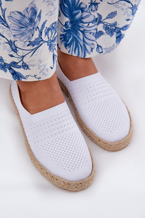 Dámské Espadrilky S Pletením Vinceza 13624 Bílé