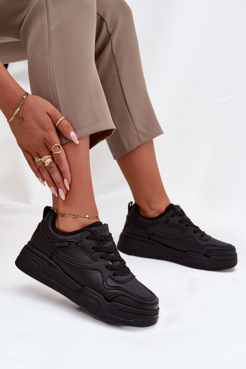 Dámske Tenisky Na Platforme Big Star SS274589 HI-POLY SYSTEM Čierne