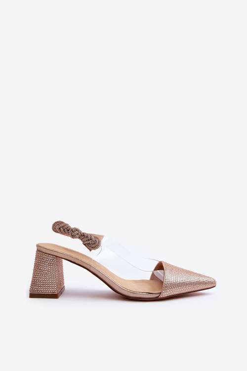 Elegantní lodičky se špičkou D&A MR91292-1 Šampaňské