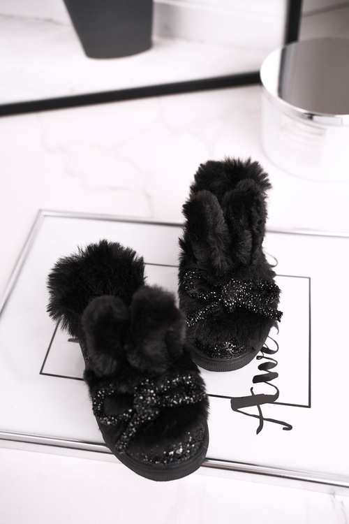 Dětské Tenisky zateplené černé Mumi