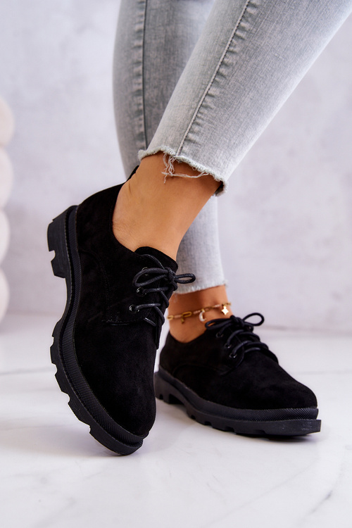 Dámské semišove klasické brogues Oxford Černá Colton