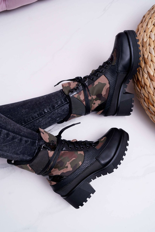 Dámske vysoké čierne topánky topánok Nemtere