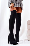 Čierne topánky Renoli s vysokou ponožkou