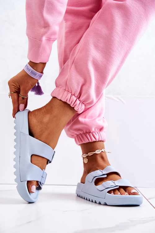 Gumové žabky na platforme Blue Westie