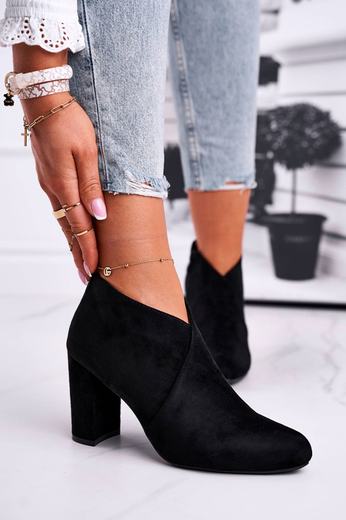 Dámské Kotníkové Boty Na Podpatku Sergio Leone Černé BT498