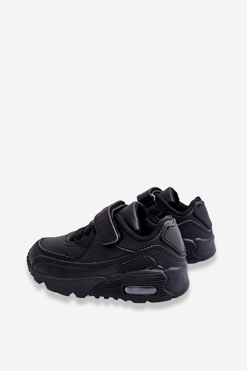 Dětské kožené sportovní boty na platformě černá Lori