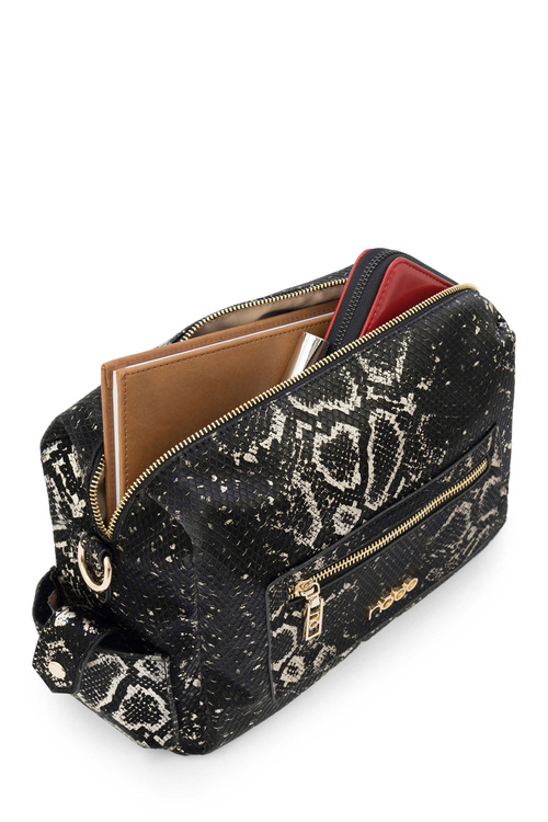 NOBO Satin Pattern Messenger Bag N1330-CM23 Černo-zlatá