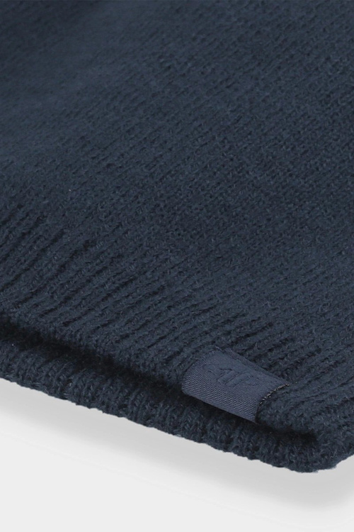 Zimní pánská čepice 4F 4FAW23ACAPM304-31S tmavě modrá