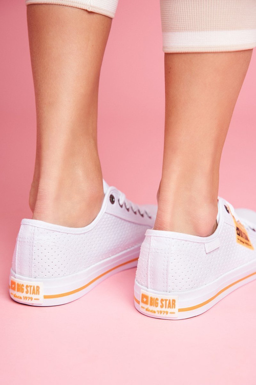 Dámske tenisky s veľkou hviezdou FF274035 biele
