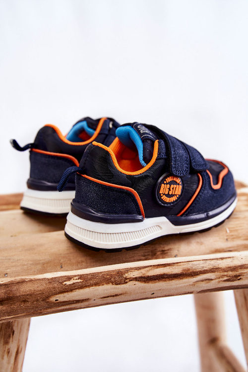 Detské športové topánky pamäť pamäťový penový systém Big Star KK374183 NAVY BLUE