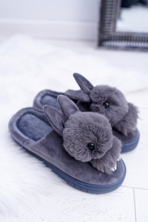 Dámské Papuče Klasické s Králíkem šedé Howi