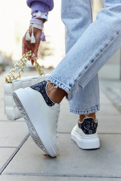 Klasické dámské sportovní boty bílé a Černé Meleris