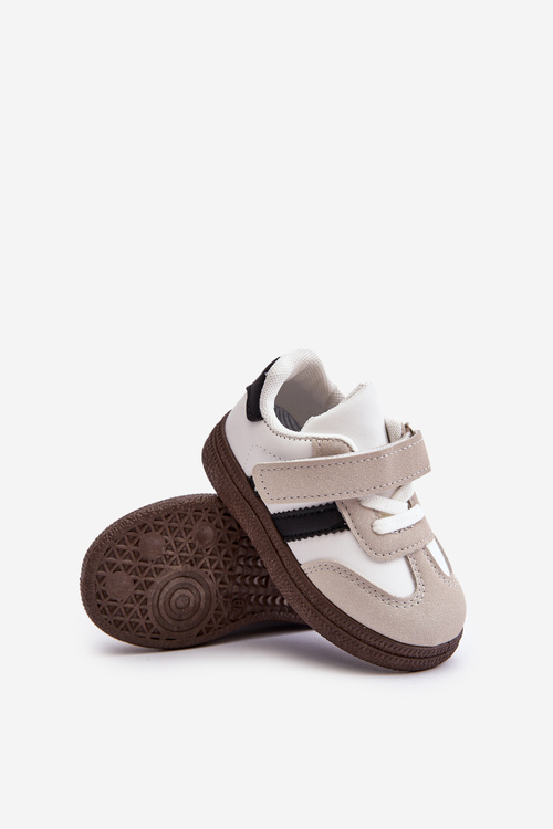 Detské tenisky na suchý zips biele Tromella