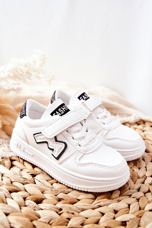 Dětská Sportovní Obuv Na Suchý Zip Bílé-cerné Santi