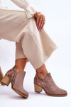 Dámske kožené topánky na Maciejka Post 04492-14 Dark Beige
