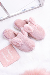 Ženské papuče králiky s uši ružovou alabamou