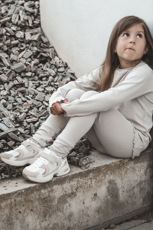 Dětské Sportovní Tenisky Na Suchý Zip Bežové Rulagia