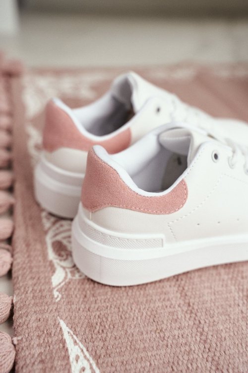 Dětská Sportovní Obuv Sneakers Bíle-Růžové Bilbo