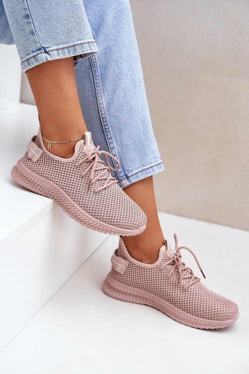 Síťované Slip-on Sportovní Boty Pro Ženy Růžové Harice
