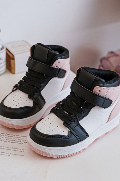 Dětské sportovní vysoká boty bílá-růžová Teredite