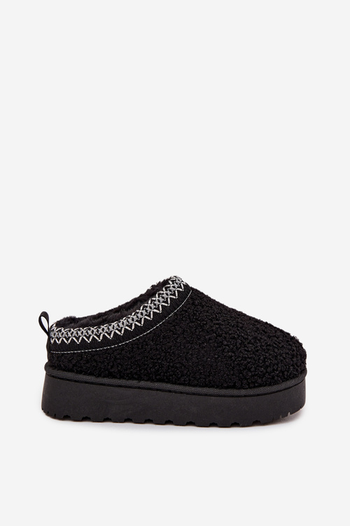 Detské mládežnícke snehule s ovčou kožušinou Čierne Selathiel