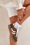 Stylové sneakersy s leopardím potiskem na platformě hnědé Doriwa