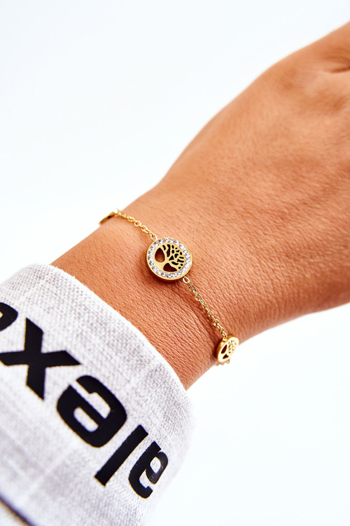 Dámský náramek celebrity tři stromy života Zlat