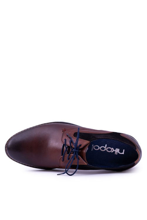 Nikopol hnědé kožené pánské boty Zinedine