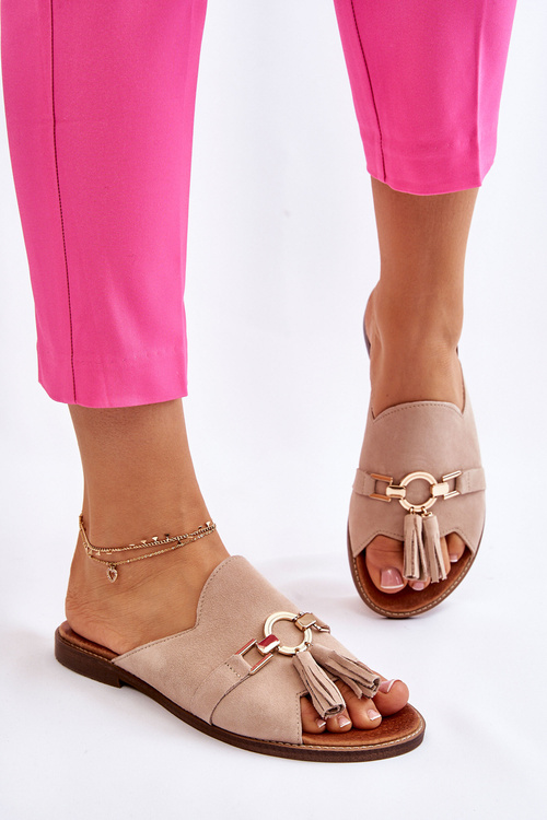 Dámska semišová lewski topánky 3226 béžová