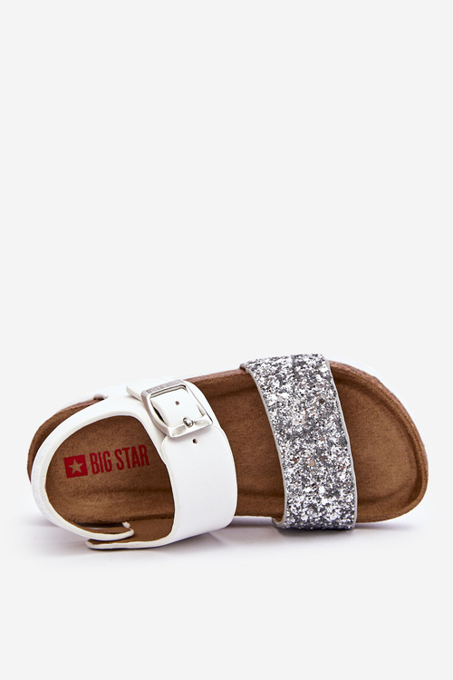 Kožené dětské sandály Big Star LL374133 Bílé