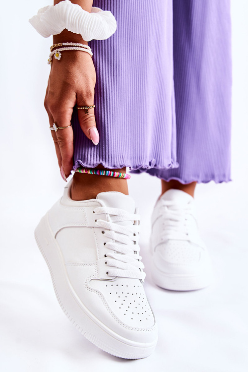 Dámske športové topánky zviazané biele Toscana