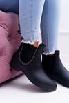 Čierne dámske matné dažďové topánky Jodhpur topánky Answear