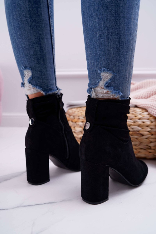 Dámske topánky na čiernom GREBBOND Suede Post