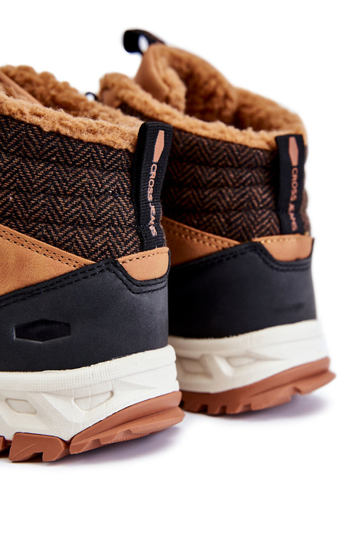 Pánske izolované topánky krížové džínsy KK1R4021C Camel Trekking topánky