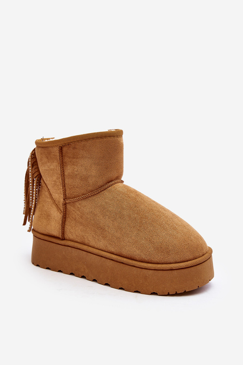 Dámské sněhule na masivní platformě se šňůrkami Camel Lirico