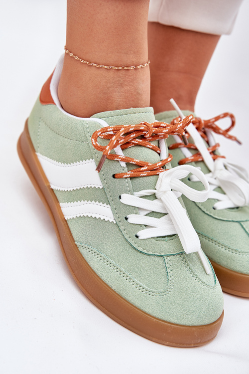 Nízké Dámské Tenisky S Dvojitým Šněrováním Zelené Ventus