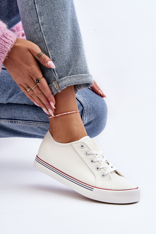 Dámske tenisky z ekokože biele Lirean