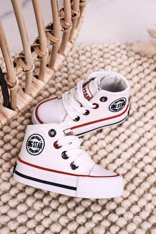 Dětské Tenisky Vysoké Se Zipem BIG STAR HH374083 Bílé