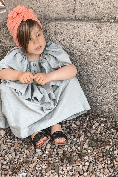 Dětské Pletené Sandály Černé Bailly