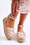 Dámske sandále Espadrilles na platforme Beige Susane