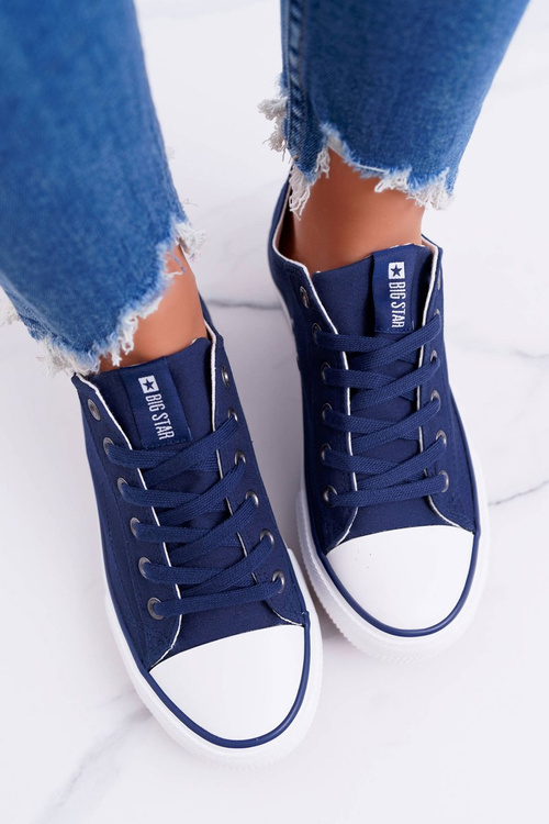 Dámska klasická nízka veľká hviezda DD274335 Navy Blue tenisky