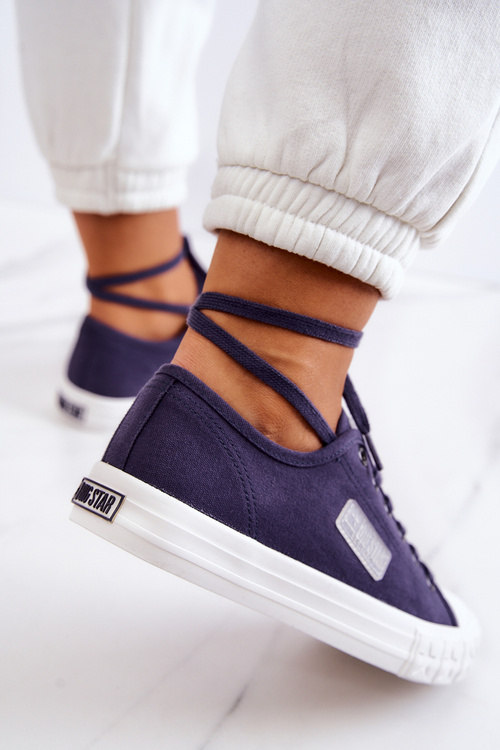 Klasická ženská veľká hviezda JJ274494 Navy Blue tenisky