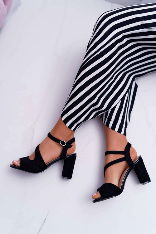 Dámske sandále na Sergio Leone SK868 Pillar Black Merssi Suede