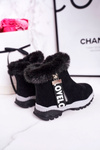 Dětské Teplé Boty Snehule S Kožešinou Černé Love-Love