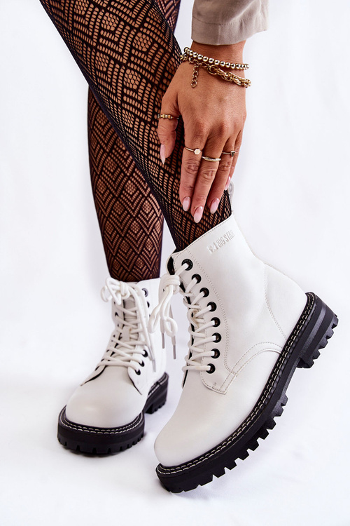 Dámske topánky na platforme Big Star KK274539 White