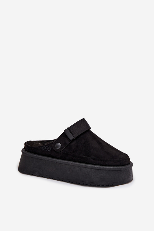 Dámské sněhule na platformě s přezkou černé Jorielle