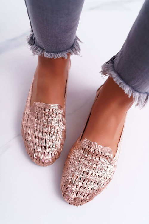 Dámské Baleríny Lu Boo Růžové Zlaté 4Ever