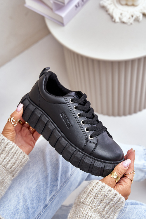 Zateplené Dámske Sneakersy Big Star MM274618 Čierne