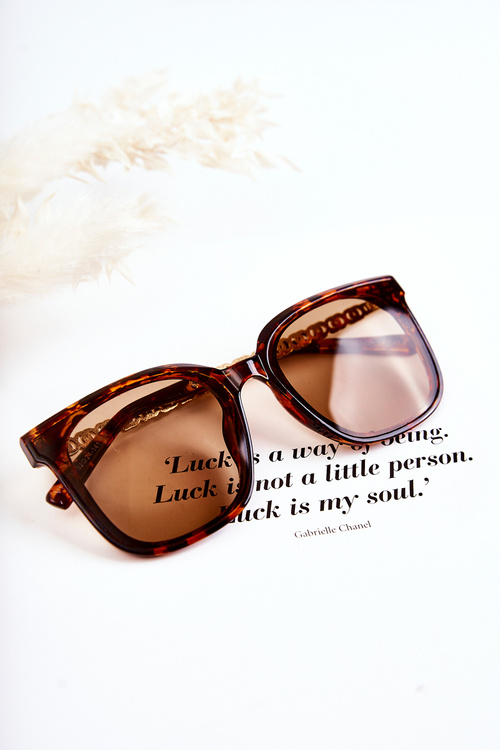 Dámské sluneční brýle Marbled V130035 Hněde